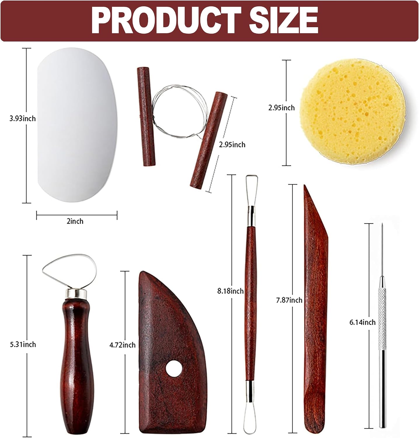 8-Piece Clay Sculpting Tools Set Perfect for Polymer Air Dry Modeling Clay Beginners & Professionals Ideal for DIY