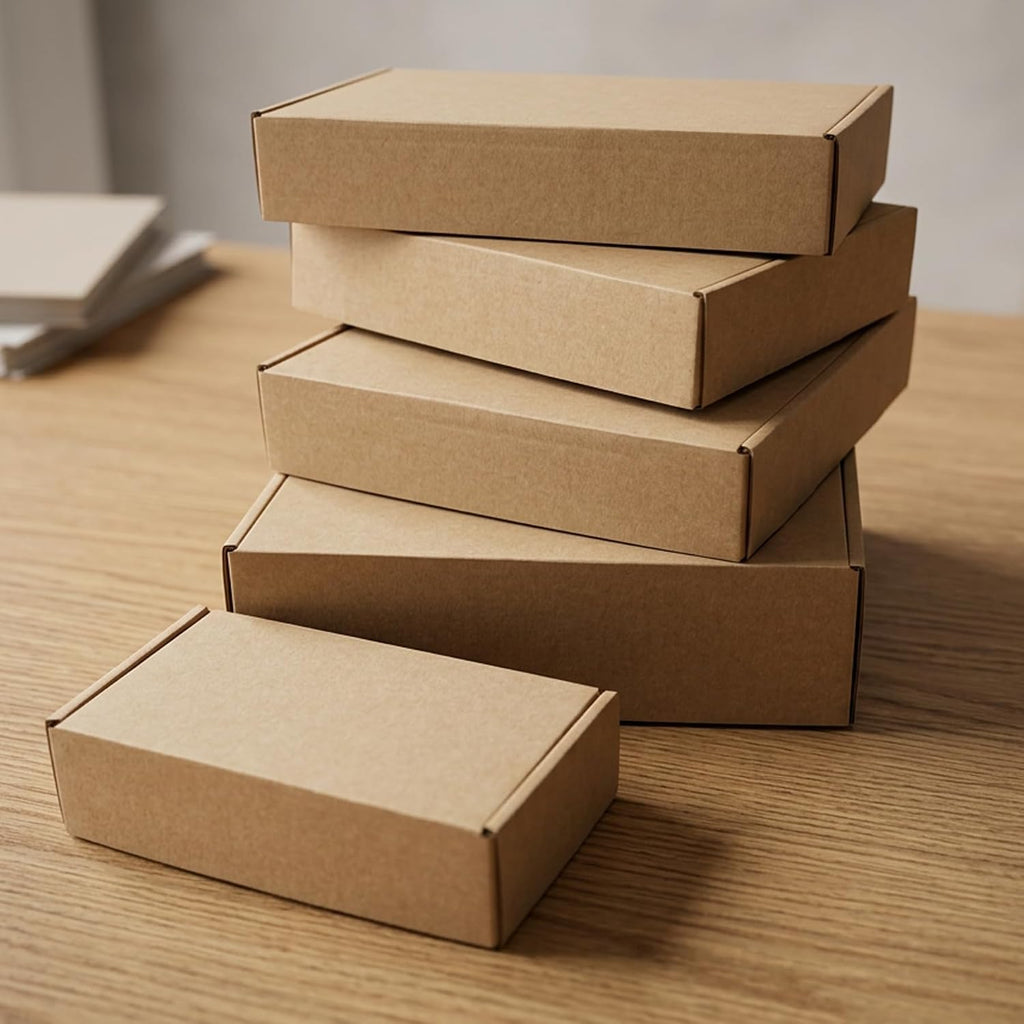 10 x7 x2 inches Corrugated Shipping Boxes, Brown Cardboard Mailers, 28 Pack