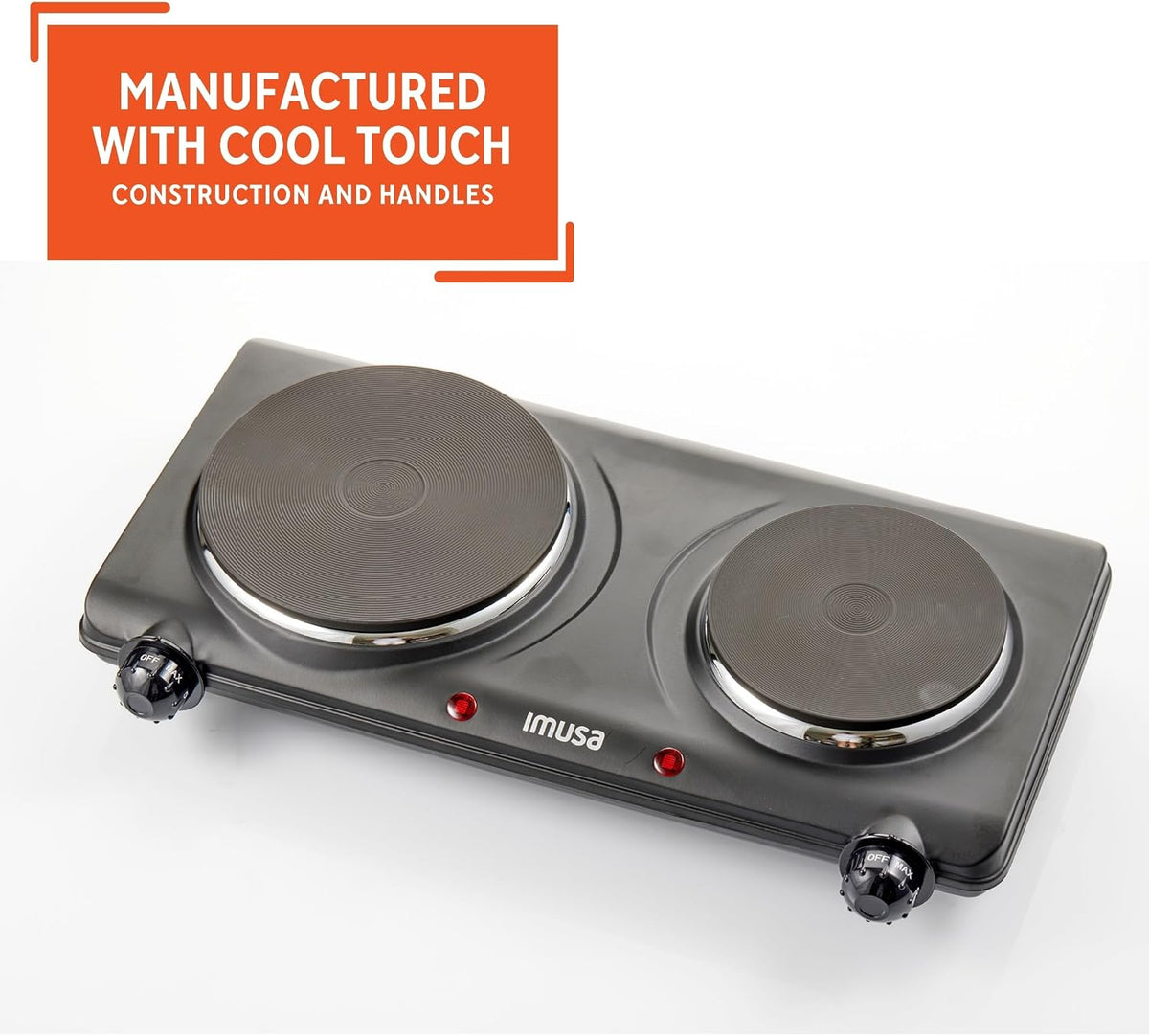 Double Electric Hot Plate, Black