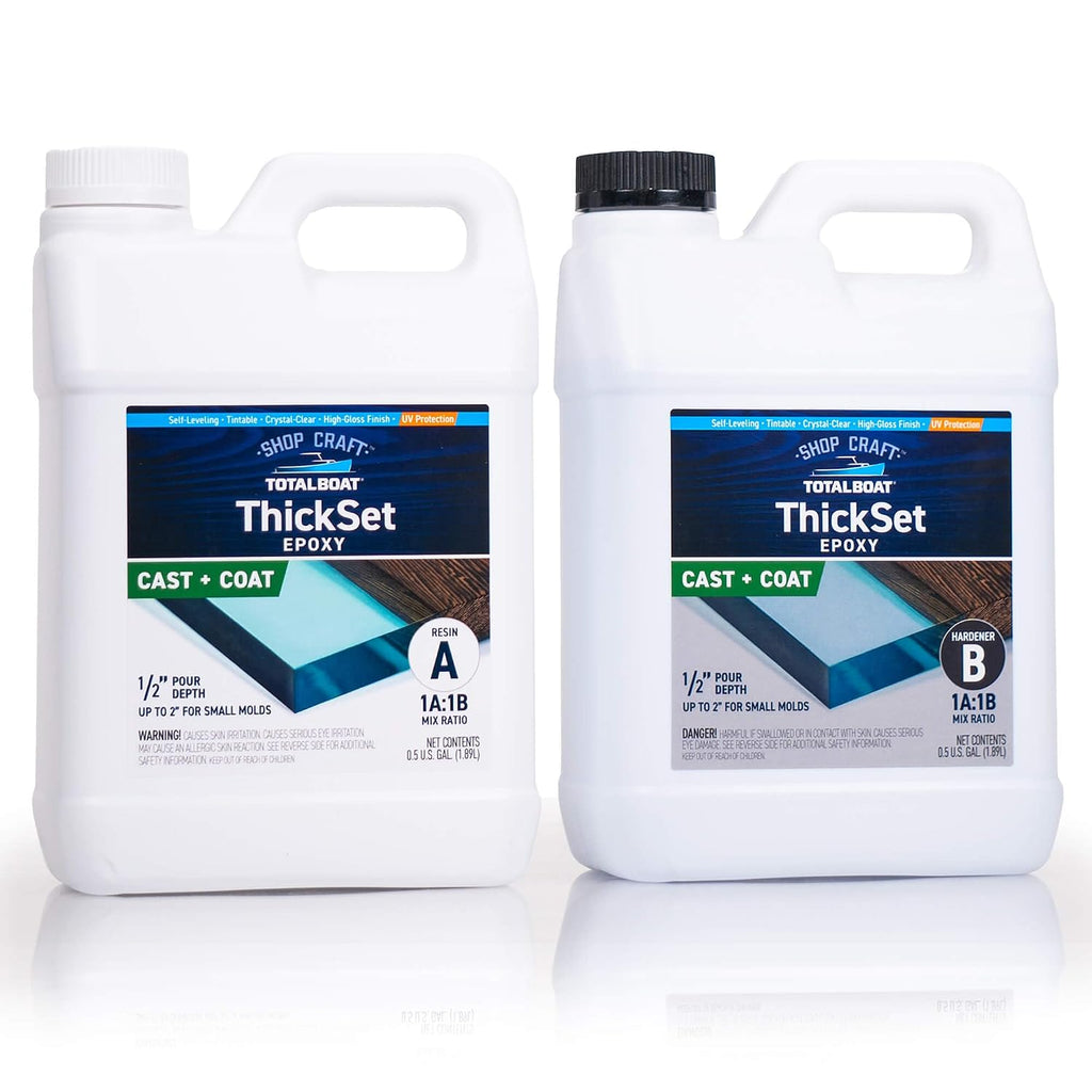 Thickset Deep Pour Epoxy Resin - 1 Gal Casting Kit, 1/2"-2" Pours | Ideal for River Tables, Castings, DIY Crafts