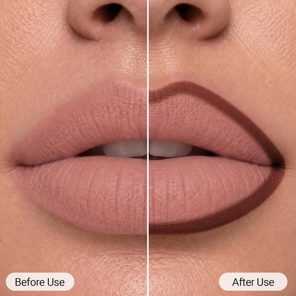 Deep Brown Matte Lipstick Lip Liner Pencil, Waterproof Cream Lipliner #8