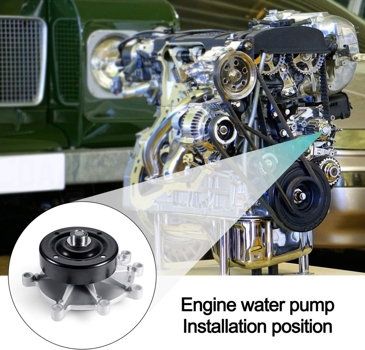 53021187AA Water Pump w/Gasket 3.7 4.7L V6 V8 For Ram 1500,For Dodge Dakota