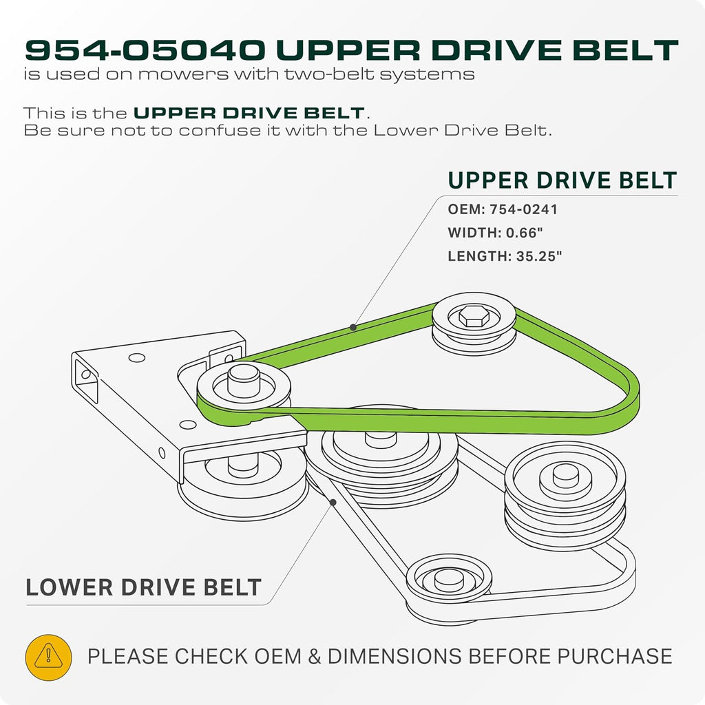 UDC Parts 954-05040 Upper Drive Belt Replacement for Craftsman 954-0241A