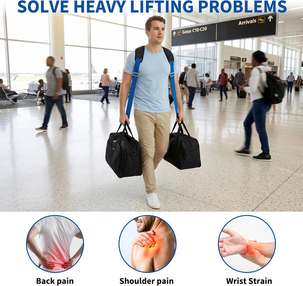 Moving Straps for Furniture, 2-Person Lifting System with Back Support, Heavy-Duty Nylon-Like Material Holds Up to