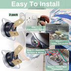 2 Pcs D510702 Dryer High Limit Thermostat, Compatible with Speed Queen
