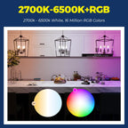 E12 Smart Bulbs 60W Work with Alexa/Google Home, 3 Pack