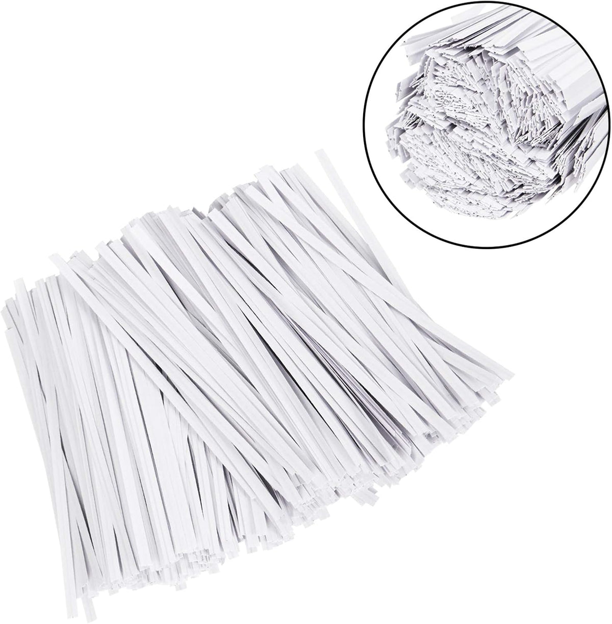 1000 Pcs White Paper Twist Ties Reusable Bread Ties, 4 Inch
