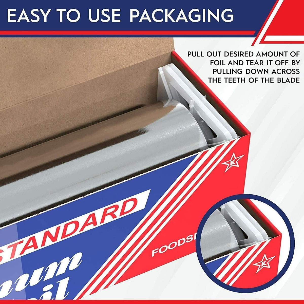 12" X 1000' Aluminum Foil Roll wtih Black Nitirle Gloves Combo Pack (1 Roll)