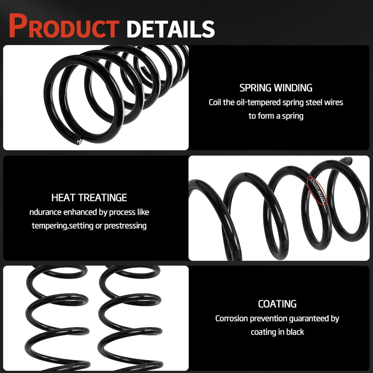 Rear Left & Right Suspension Coil Spring Set Compatible with Altima