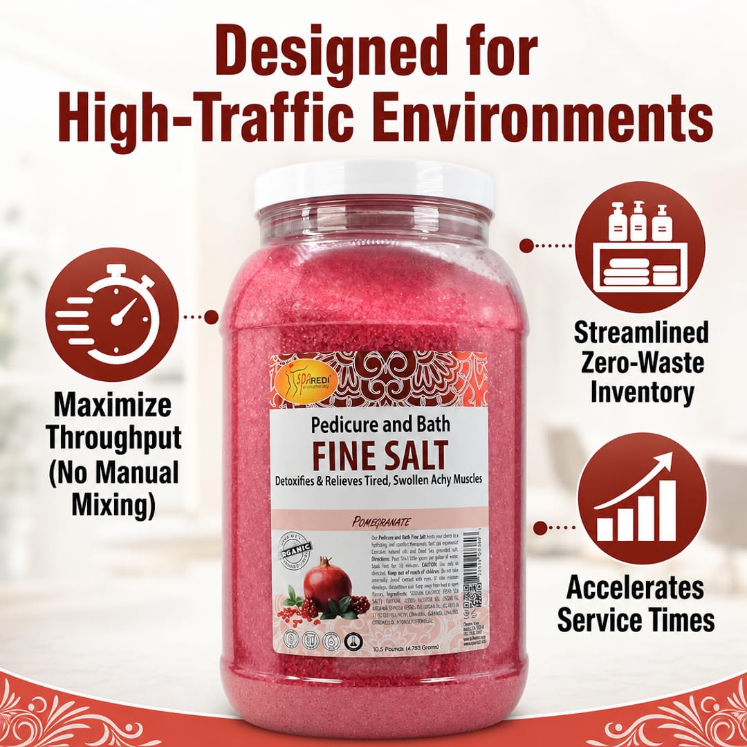 Salon Pedicure Salt Body Scrub Exfoliating & Moisturizing 128 oz