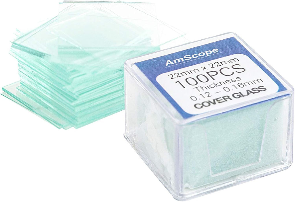 BS-50P-100S-22 Pre-Cleaned Blank Ground Edge Glass Microscope | 50 Pre-Cleaned Microscope Slides with 100 Clear 7/8 x