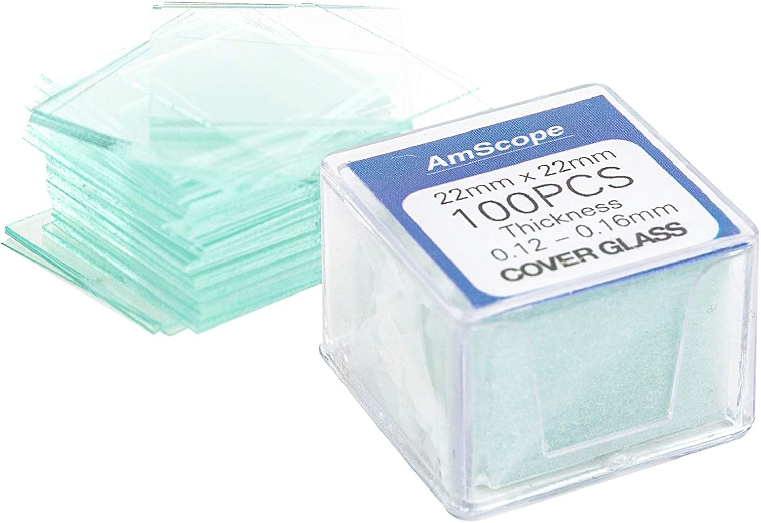 BS-50P-100S-22 Pre-Cleaned Blank Ground Edge Glass Microscope | 50 Pre-Cleaned Microscope Slides with 100 Clear 7/8 x