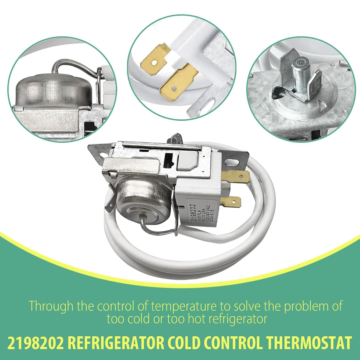 Silver 2198202 Refrigerator Cold Thermostat Control Replacement