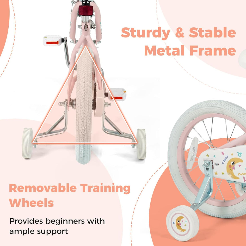 Kids Bike for Girls Boys Age 3-8 Years, 12 14 16 18 Inch Girls Bike | Children Bicycle with Removable Training