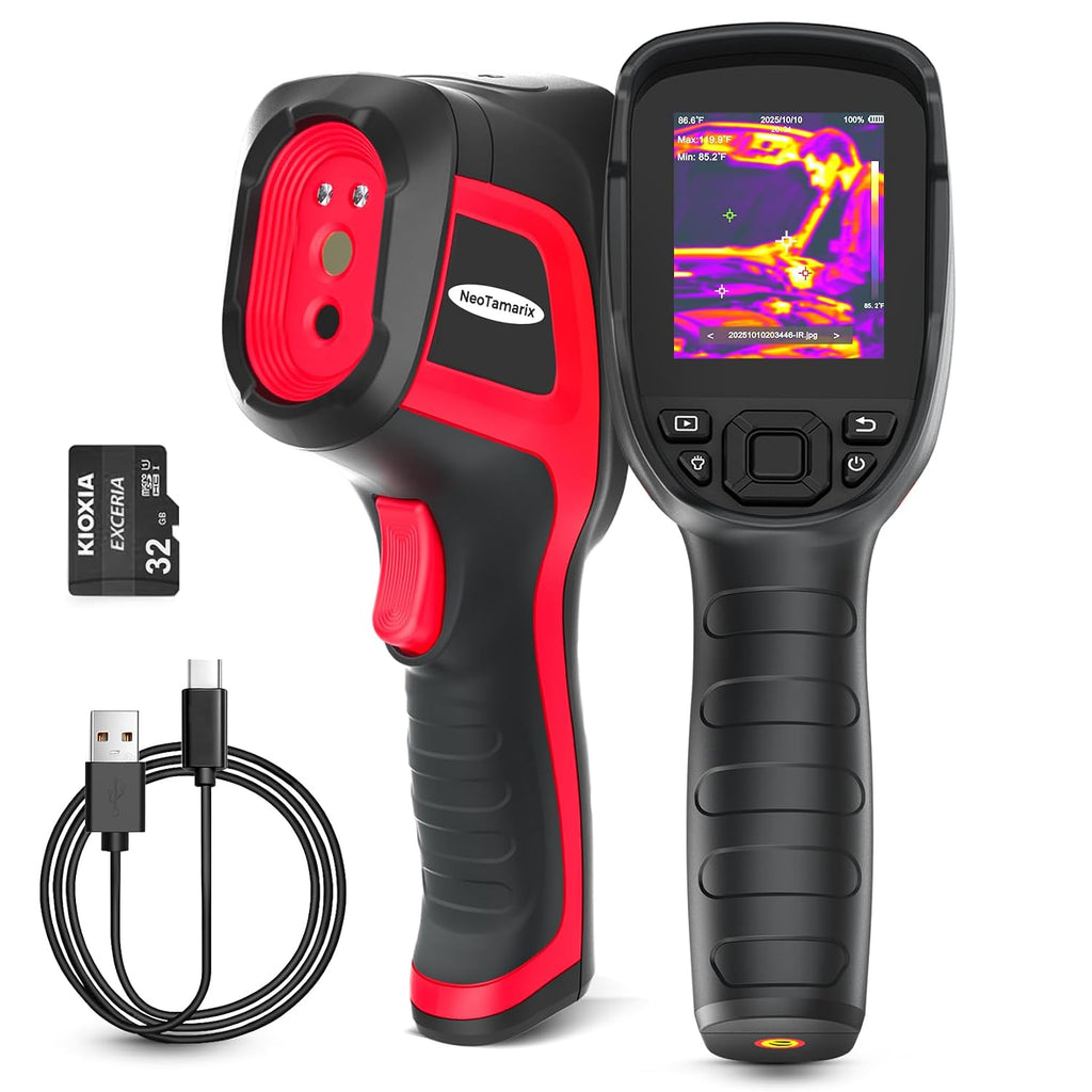 Handheld Thermal Imaging Camera with 2MP Visual Camera, 512x384 Super Resolution, NeoTamarix Thermal Camera 256x192