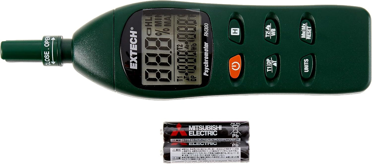 Extech RH300 Digital Psychrometer, Humidity, Temp, Dew Point, Wet Bulb