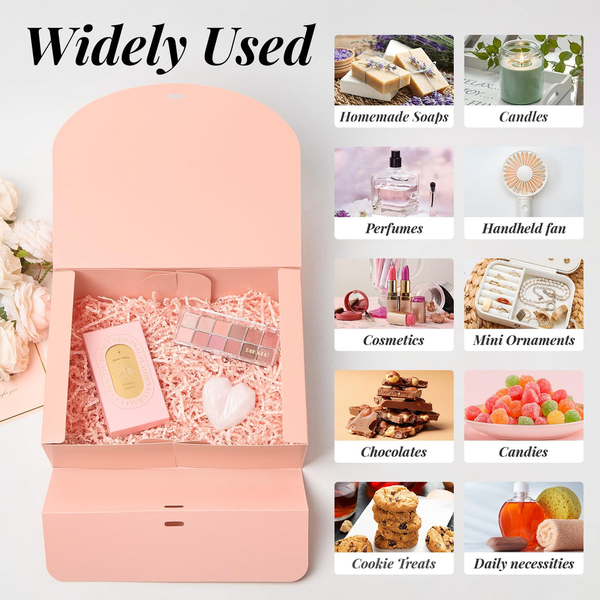 15 Pack 10.6" x 7.8" x 3.1" Pink Gift Boxes with Lids