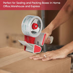 Heavy Duty Packing Tape Dispenser Gun with Safety Blade Cover, 3-Inch Inner Core, for 2-Inch Wide Packing Tape