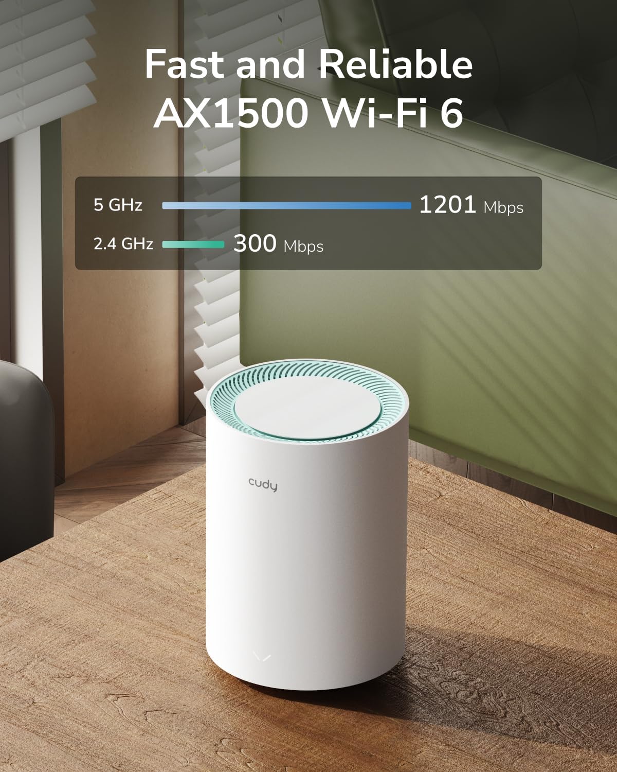 AX1500 Wi-Fi 6 Whole Home Mesh System, 1800 sq.ft, M1500 2-Pack | 1201+300 Mbps Dual-Band wifi 6, 3x Gigabit ports