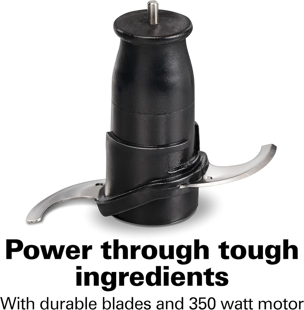 3 Cup Electric Vegetable Chopper & Mini Food Processor | Simple Stack & Press Design | 350 Watts & Stainless Steel