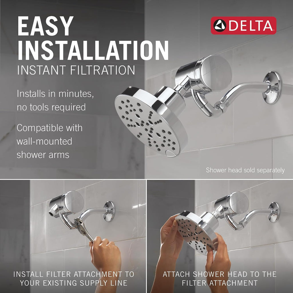 Faucet Clarifi Premium Shower Filter Attachment with Filter, Hard Water Shower Filter, Shower Head Filter, Chrome 5SF100