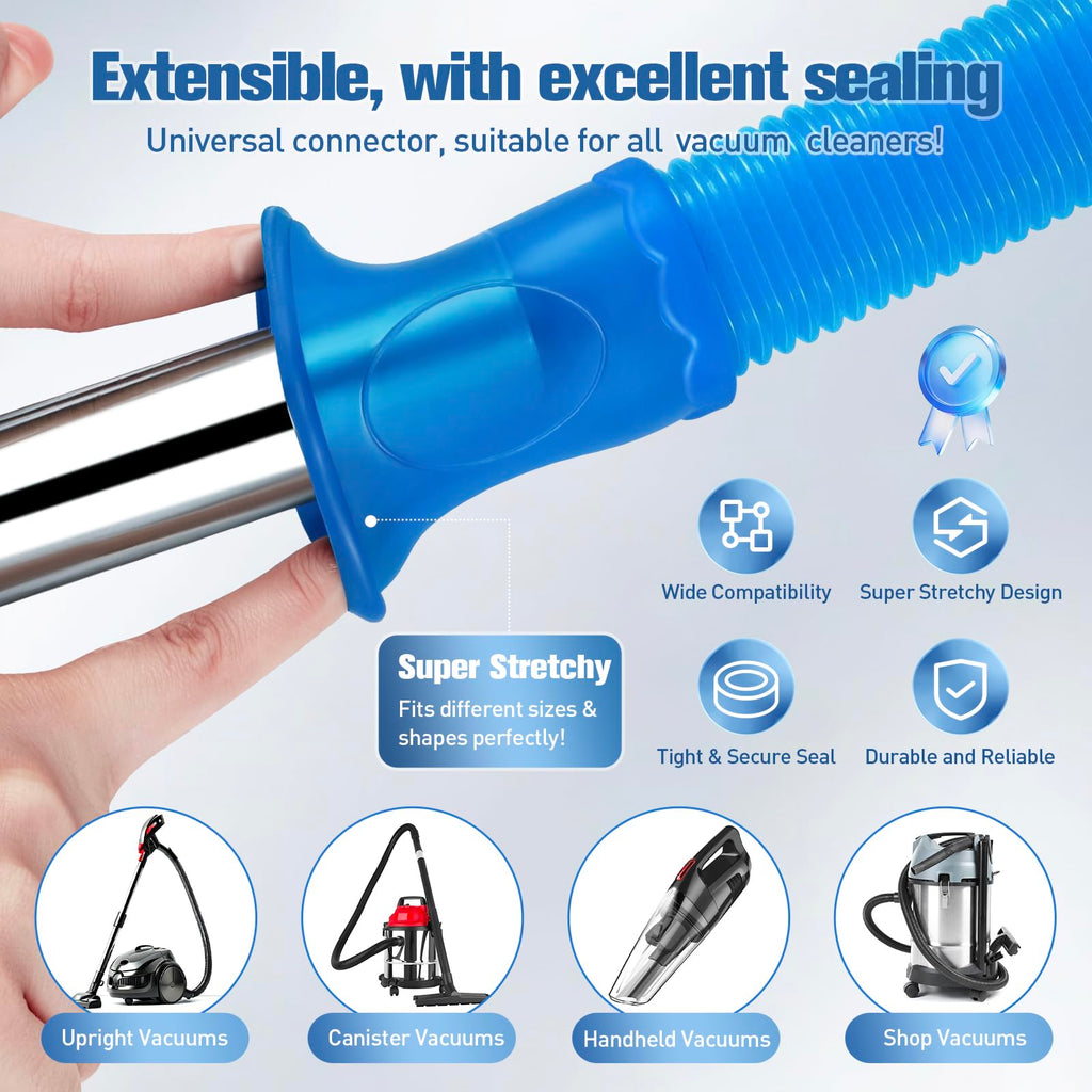 5 PCS Dryer Vent Cleaner Kit, Lint Remover Vacuum Attachments,Vent Brushes