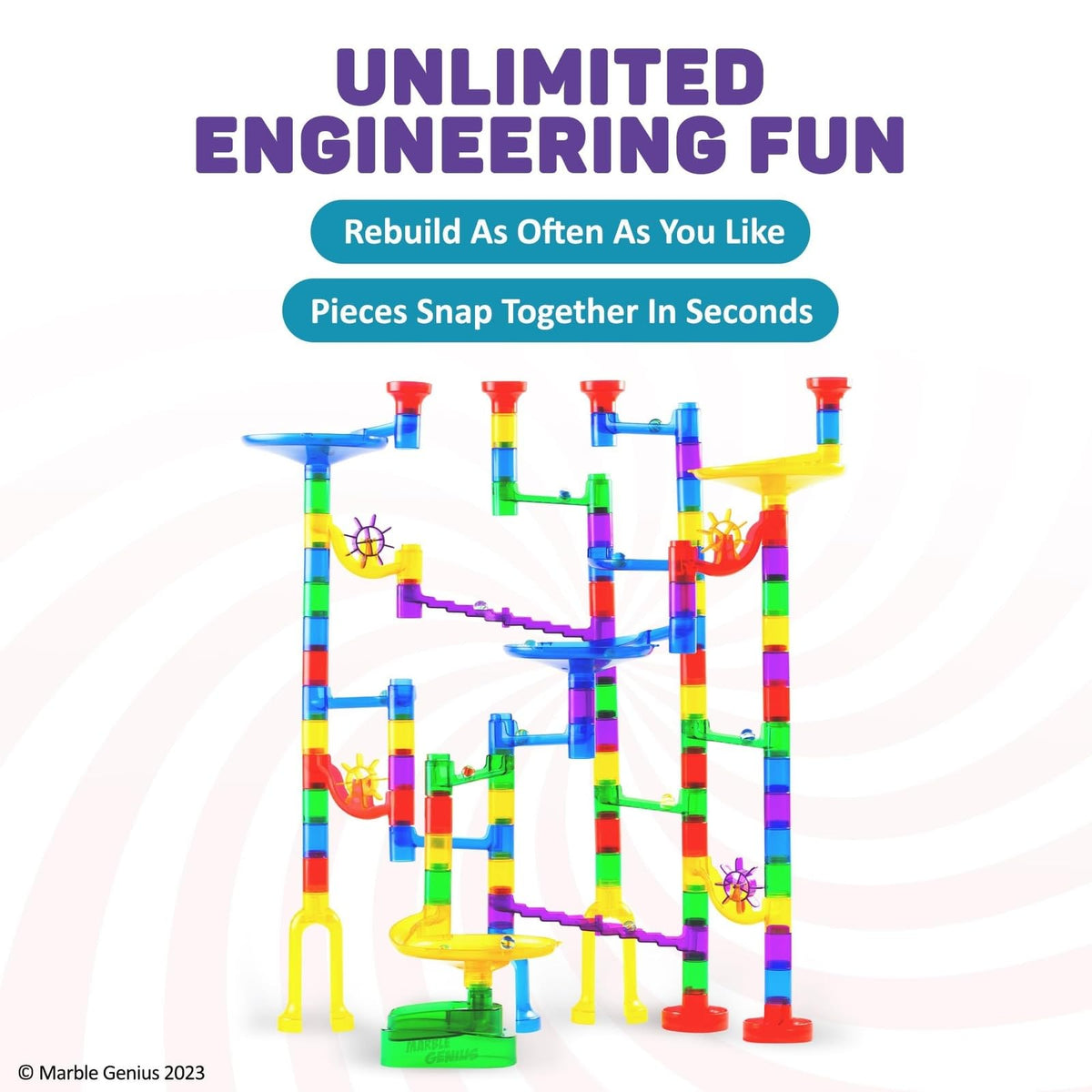Marble Run Starter Set, 130 Pieces, STEM Toy