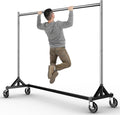 Commercial Z Base Garment Rack Hold 500LBS Heavy Duty Clothing Rack Adjustable Rolling Clothes Rack for Hanging