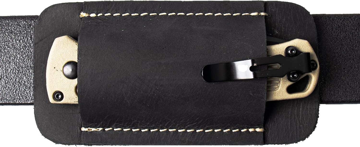 Knife Sheath, Handmade Knife Holster, Horizontal Carry Leather Sheath for Belt, EDC Pocket Organizer for Men,Size