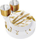 180PCS Disposable Dinnerware Set 30 Guest 60 Plastic Plates