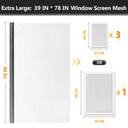 Window Screen & Screen Door Mesh Repair Kit, Grey
