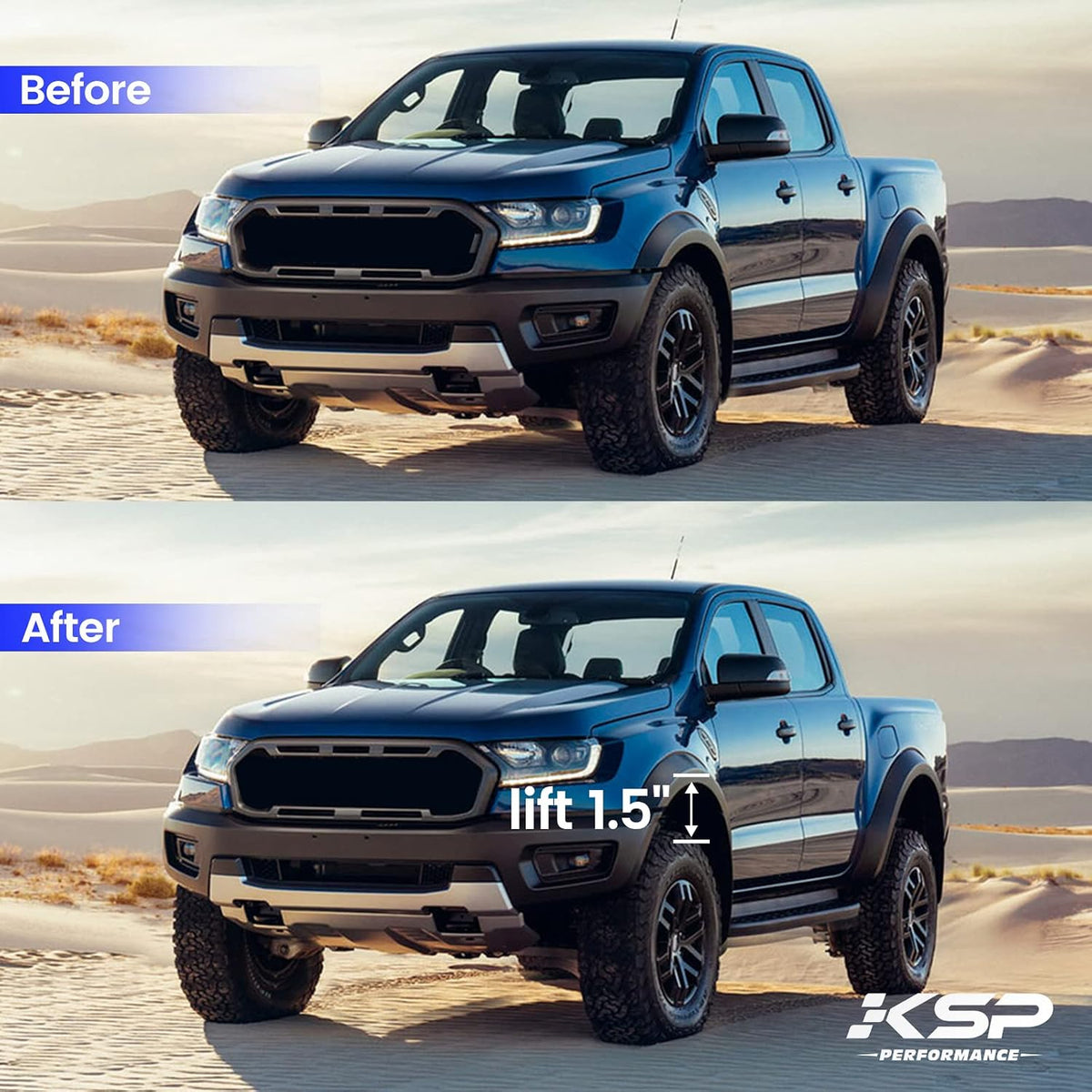 KSP 1.5" F150 Leveling Kits, 1.5in Front Strut Spacers Compatible with F-150 2004-2026 Expedition 2003-2018 Lincoln Mark LT 2005-2008, 1-1/2inch Suspension Level Kit (Package of 2pcs Black)