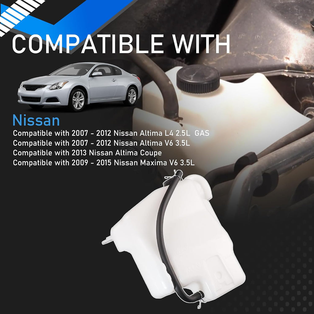 Engine Coolant Reservoir Tank with Cap Hose Fit for 07-15 Nissan