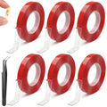 6 Rolls Adhesive Strong Sticky Nail Double Tapes Double Sided Tape