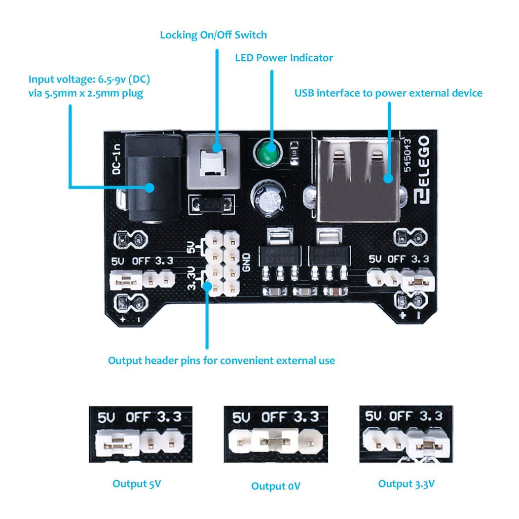 ELEGOO Electronic Fun Kit Bundle with Breadboard, 235 Items for Arduino | Basic Starter Kit for Beginners, Compatible