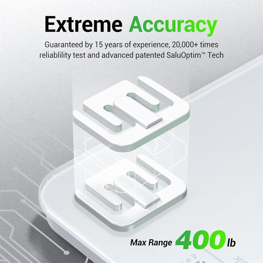 Bathroom Scale for Body Weight, Highly Accurate Digital Weighing Machine for People, Upgraded Batteries Included