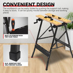 Folding Workbench w/Vise, 8-12" Adjustable Width, Portable
