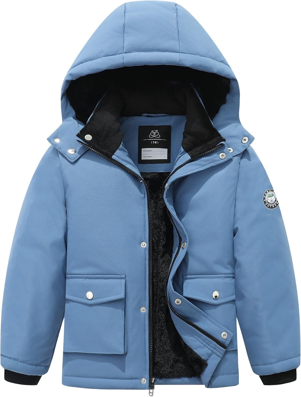Boy's Winter Coat Waterproof Puffer Jacket| Warm Windbreak Parka | Thicken Fleece Lining Hooded Down Outerwear for Kids