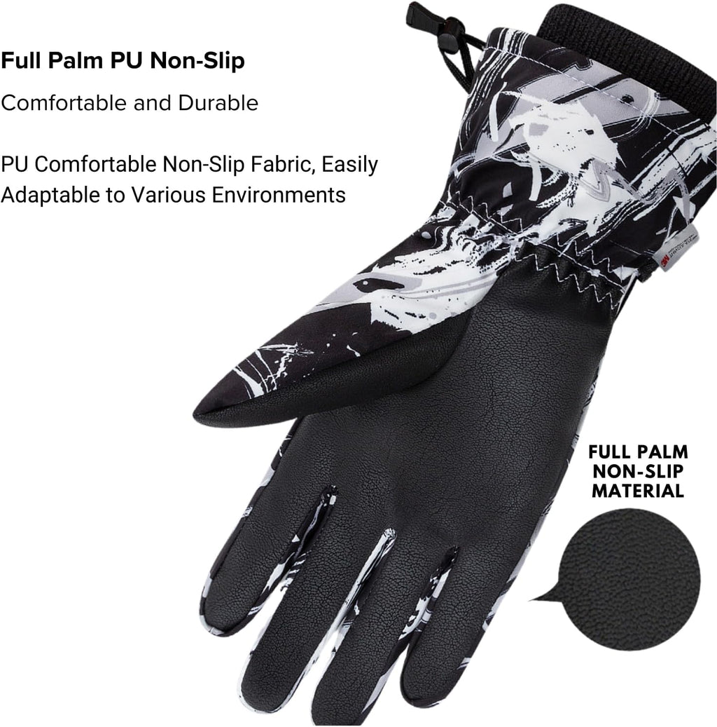 Winter Ski Gloves Waterproof Windproof Snow Gloves Thermal Insulated Touchscreen with Pocket for Men Women Cycling