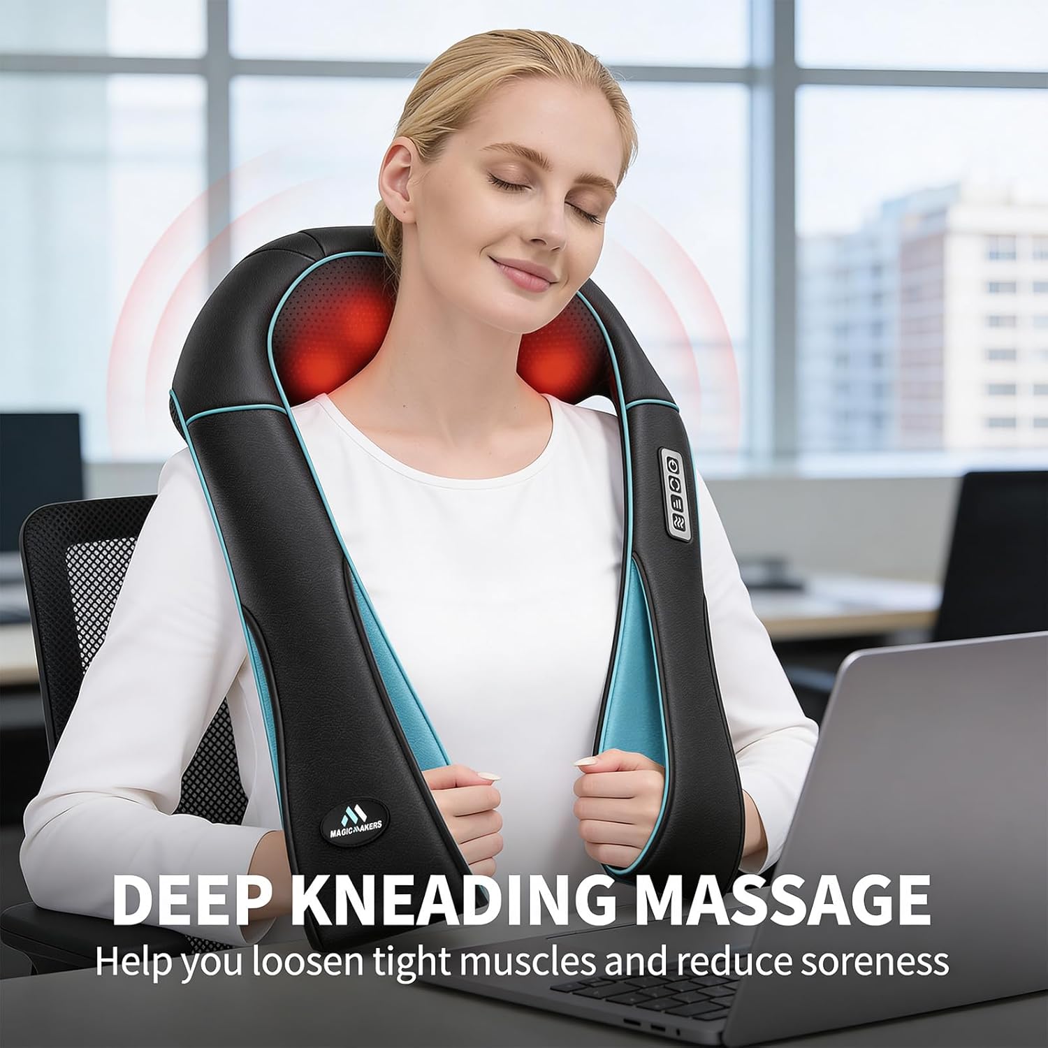 Fathers Day Dad Gifts, Shiatsu Neck Massager with Heat for Pain Relief Deep Tissue – Christmas Gift for Women, Men
