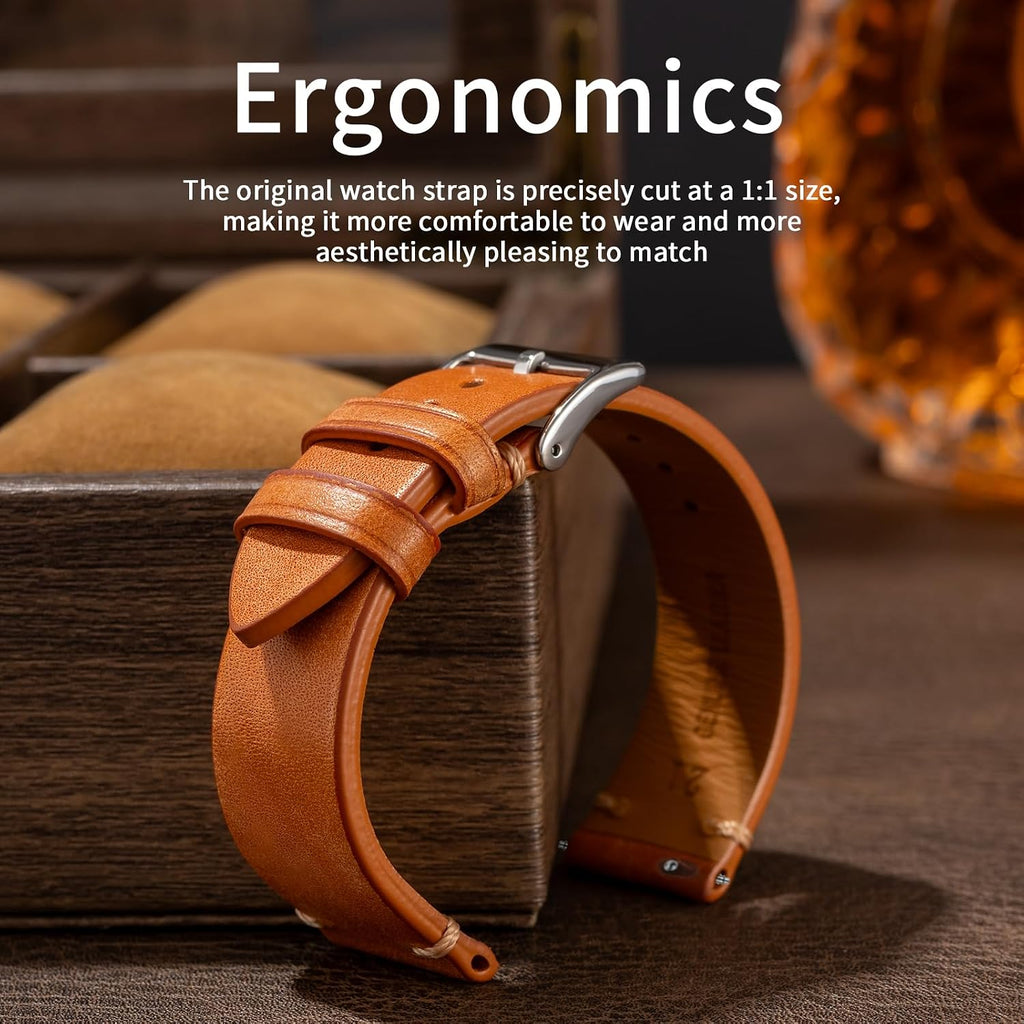 Quick Release Watch Band,Vintage Vegetable tanned leather Straps 18mm 19mm 20mm 21mm 22mm 24mm Replacement Bracelet