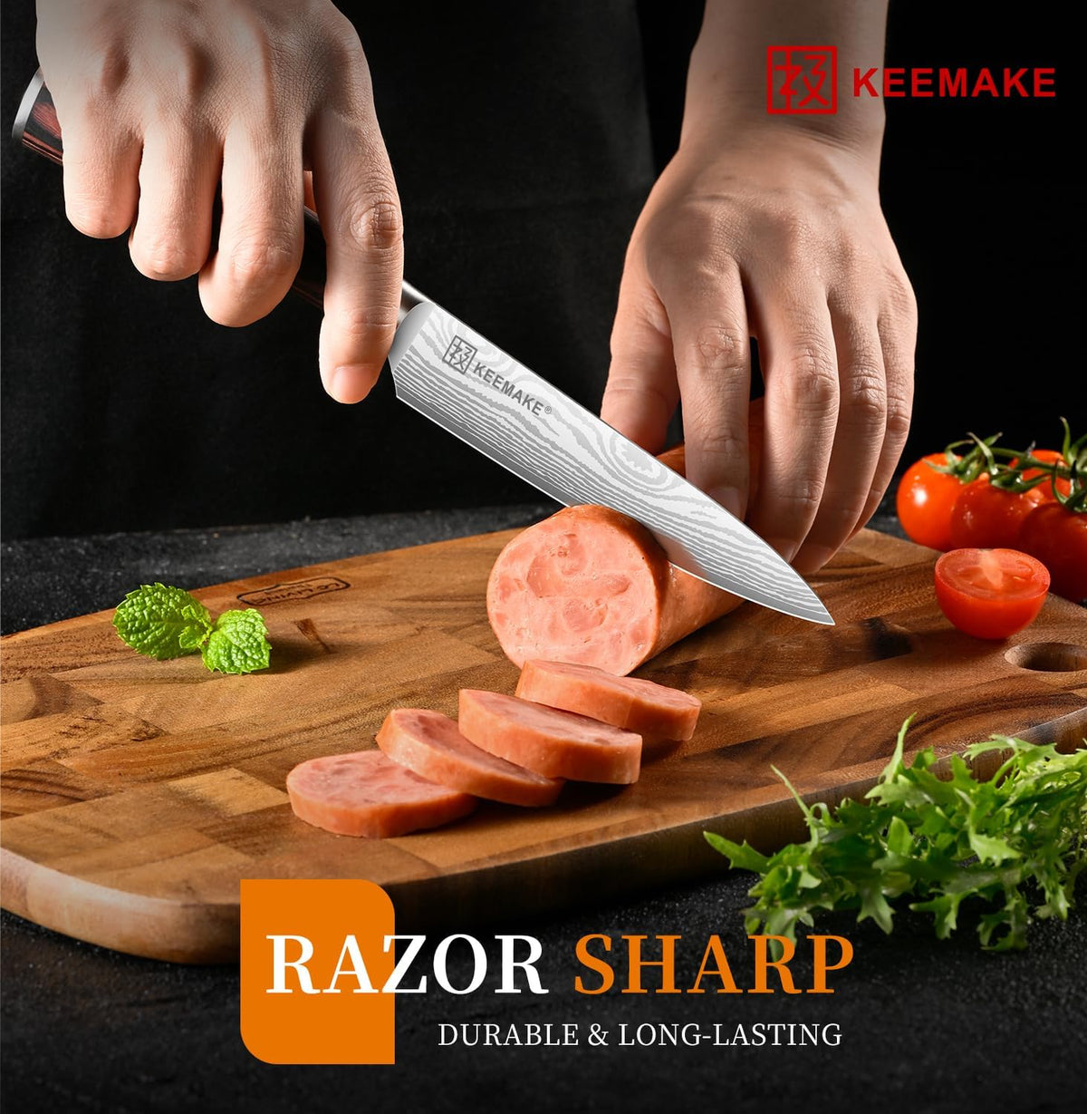 5" Utility Knife, Ultra Sharp Paring Knife with Ergonomic Handle