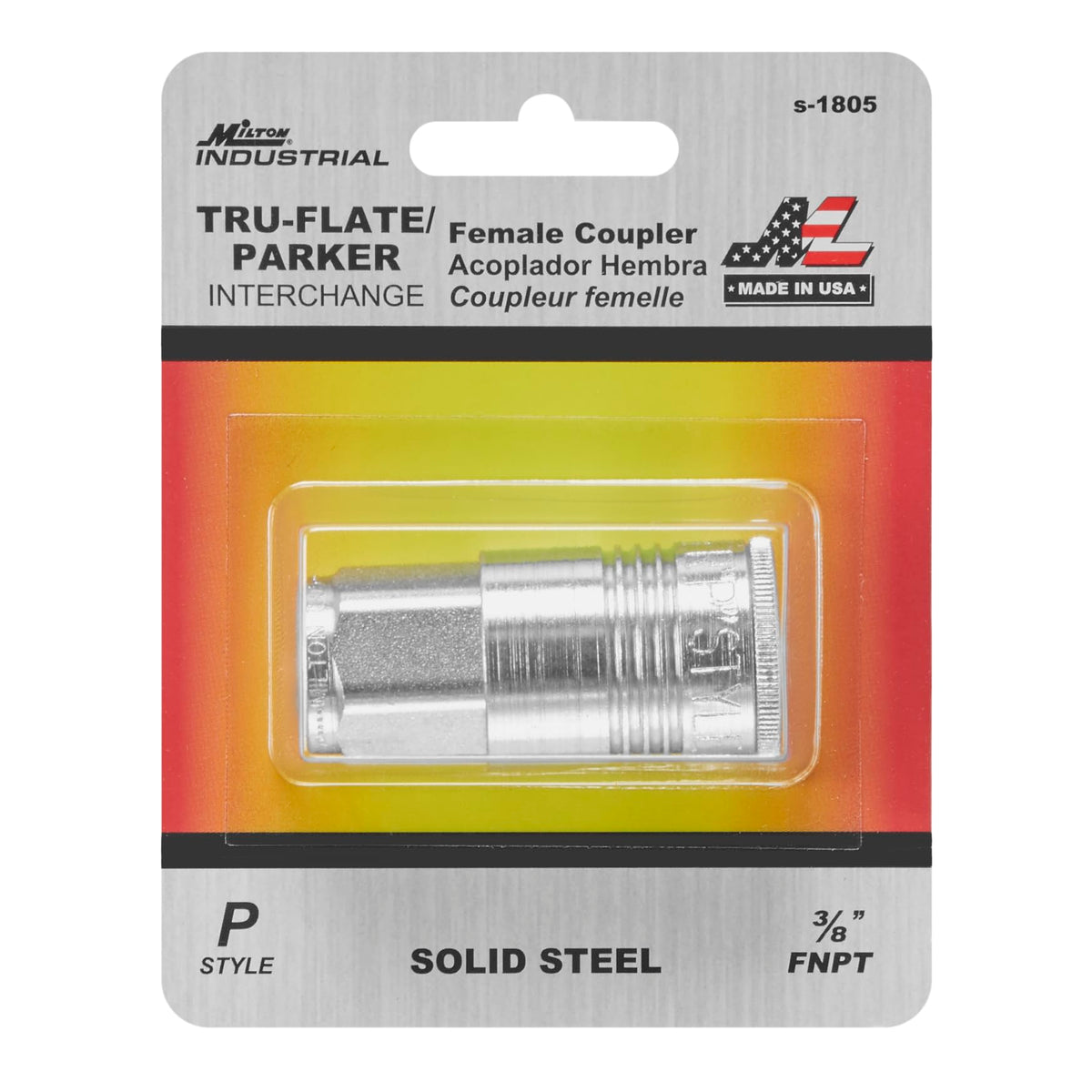 Milton S-1805 3/8" FNPT P Style Coupler