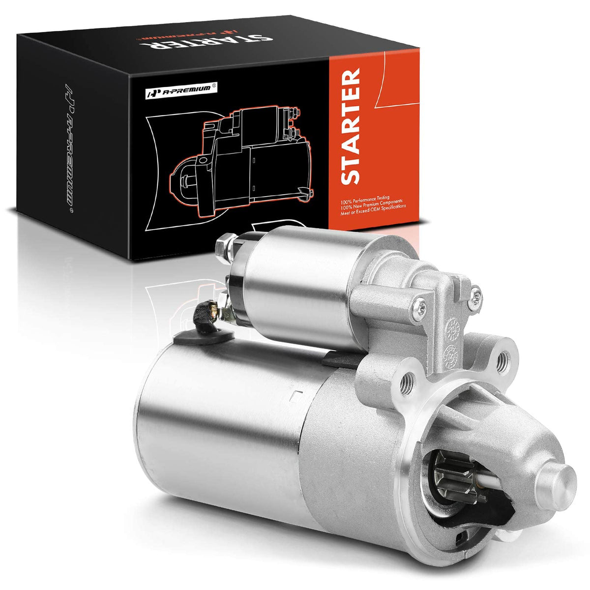 A-Premium Starter Motor, 12V 1.2KW 10 Teeth Clockwise, Compatible with Ford