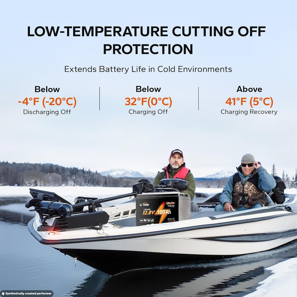 12V 100Ah Trolling Motor LiFePO4 Battery for Marine, Boat, RV, Yacht | Group 31, 100A BMS, Max. 15000 Cycles, Low