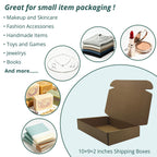 10 x9 x2 inches Corrugated Shipping Boxes, Brown Cardboard Mailers, 28 Pack