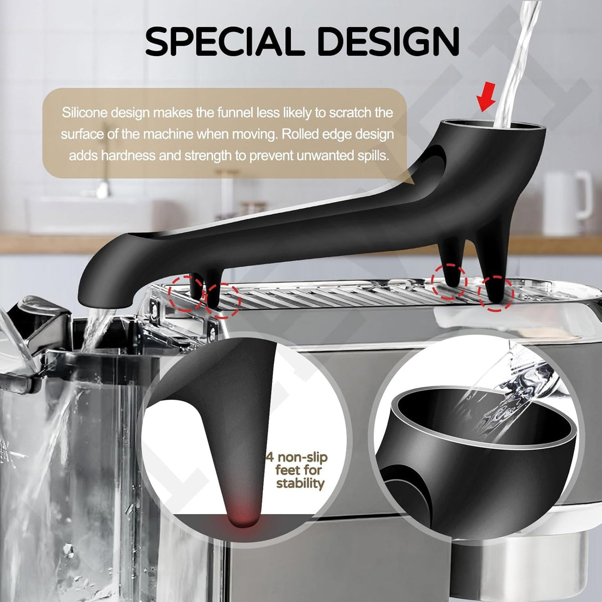 Coffee Machine Water Tank Access Funnel for Breville ESP-resso Machine