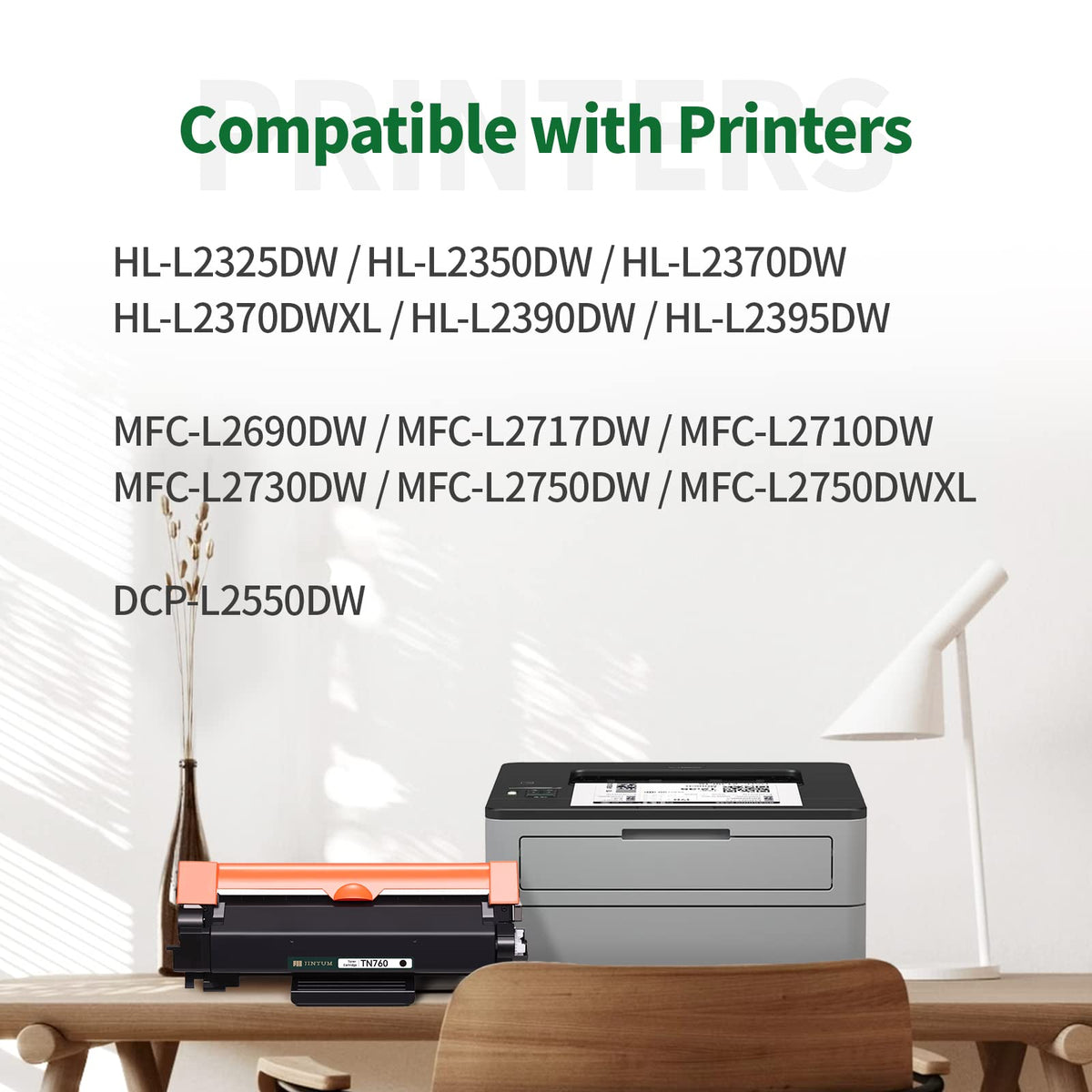 TN760 Compatible Toner Cartridge Replacement for Brother TN-760