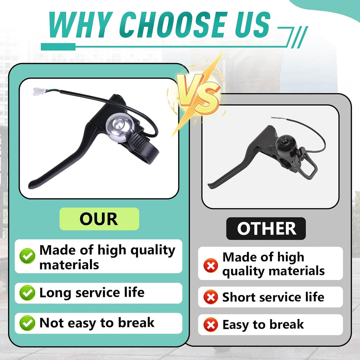 Brake Cable Compatible with Gotrax Electric Scooters GXL V2/Apex Pro XL