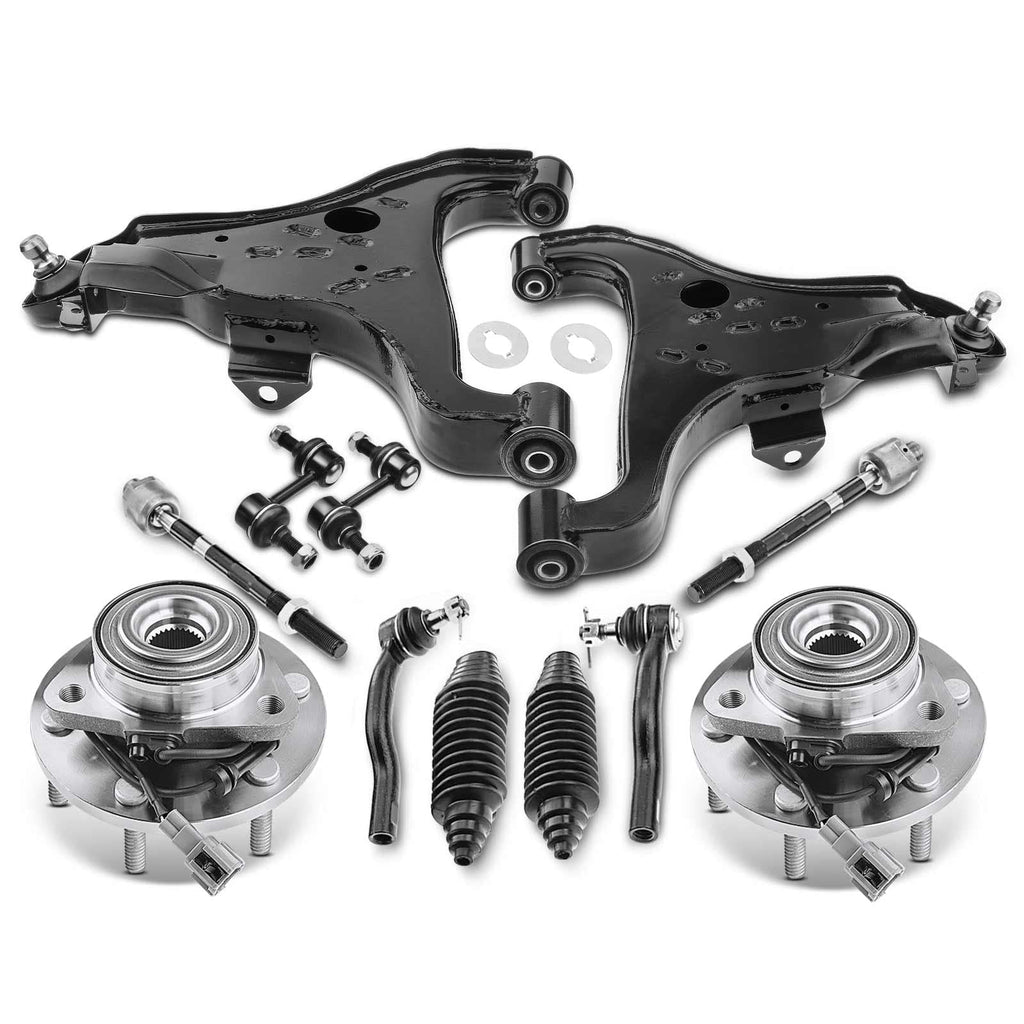 A-Premium 12Pcs Front Suspension Kit, Upper Lower Control Arm Sway Bar Link